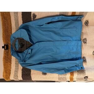 Lands' End Mac Aqua Blue Rain Jacket - Women's Medium